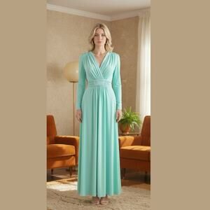 Vintage 1970's Fred Rothschild Maxi Dress Green